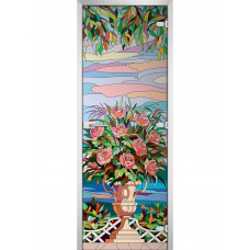 Стеклянная межкомнатная дверь Stained Glass-06 2000*600
