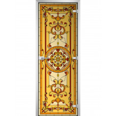 Стеклянная межкомнатная дверь Stained Glass-13 2000*600